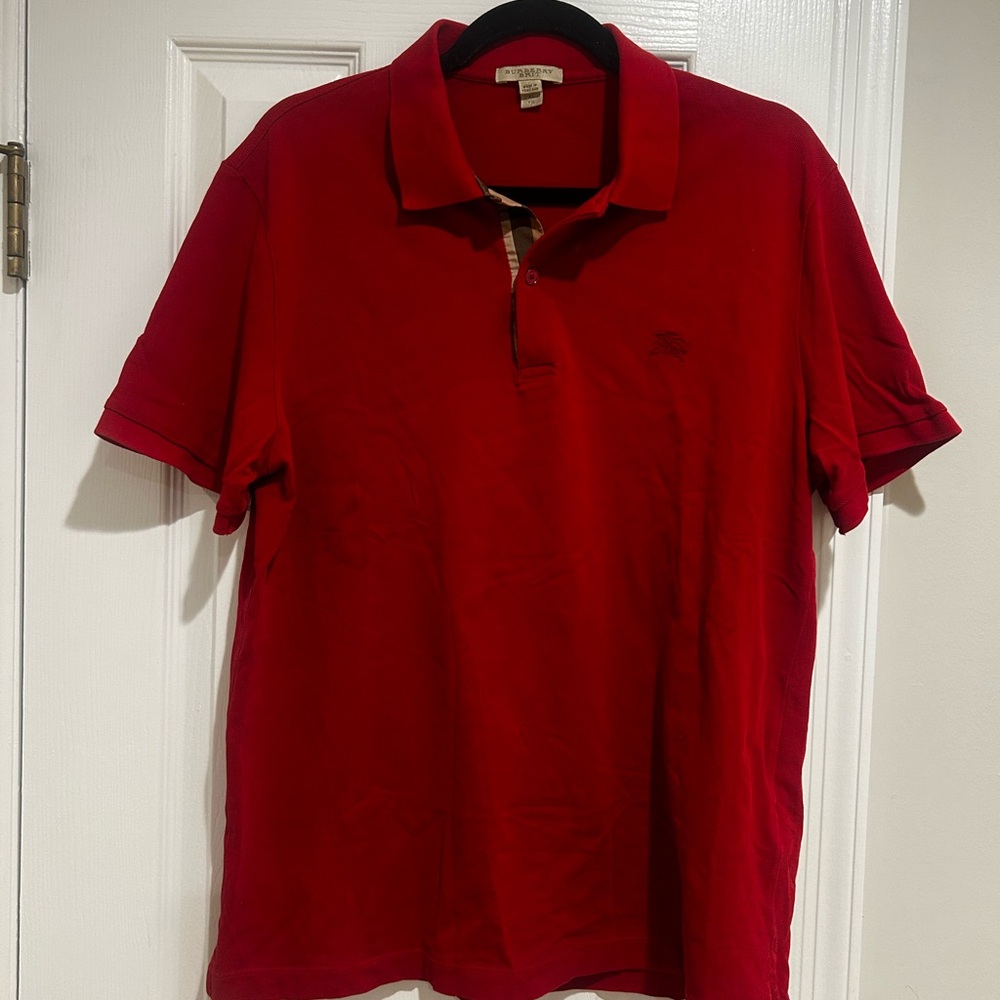 Burberry Vibrant Red Polo Shirt